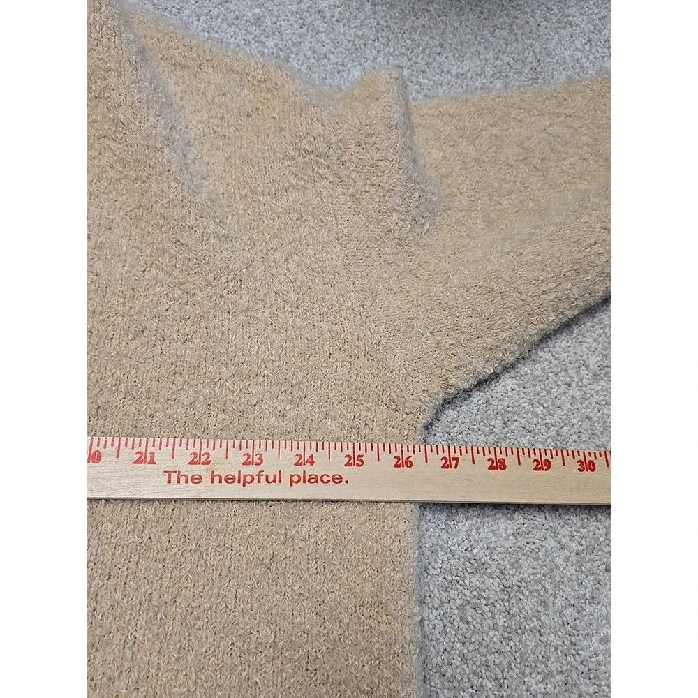 Aerie Teddy Boucle Tan V Neck Oversized Sweater Sz‎ XL NWT Cozy Warm